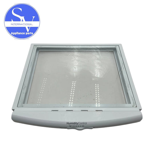 GE Refrigerator Middle Pan & Glass WR32X26246 WR32X10151 WR32X10184